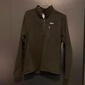Men’s Large Patagonia Black Quarter-zip Fleece Jacket